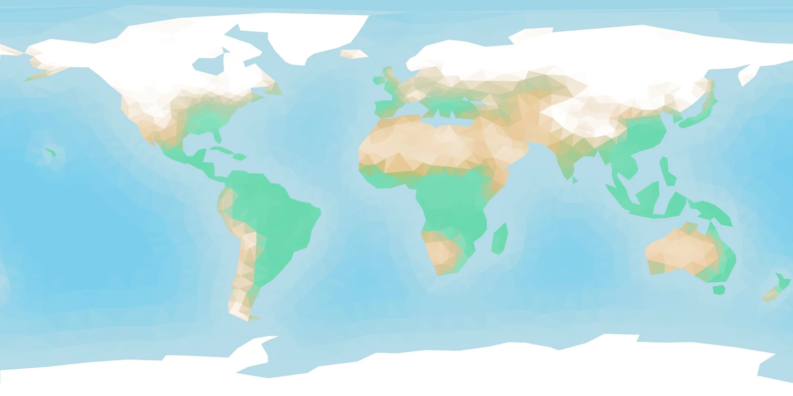 A flat low poly world map texture