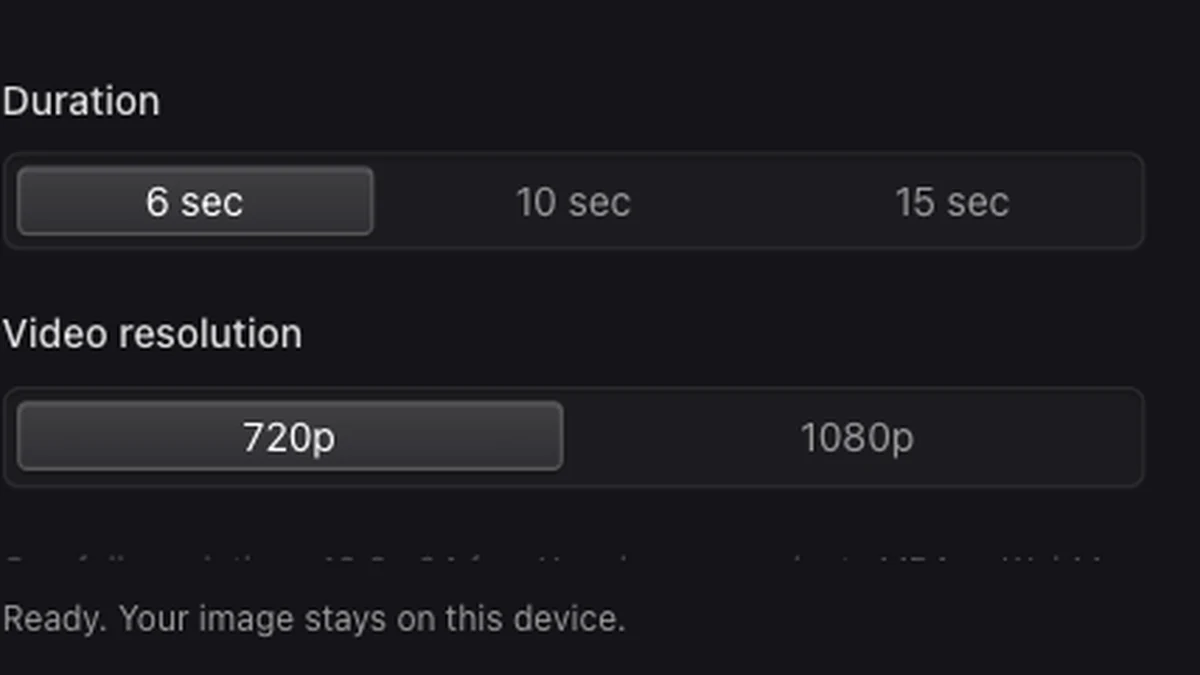 Panorama rotation duration and video resolution controls